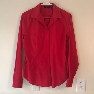 NY & Co. Red Collared Shirt